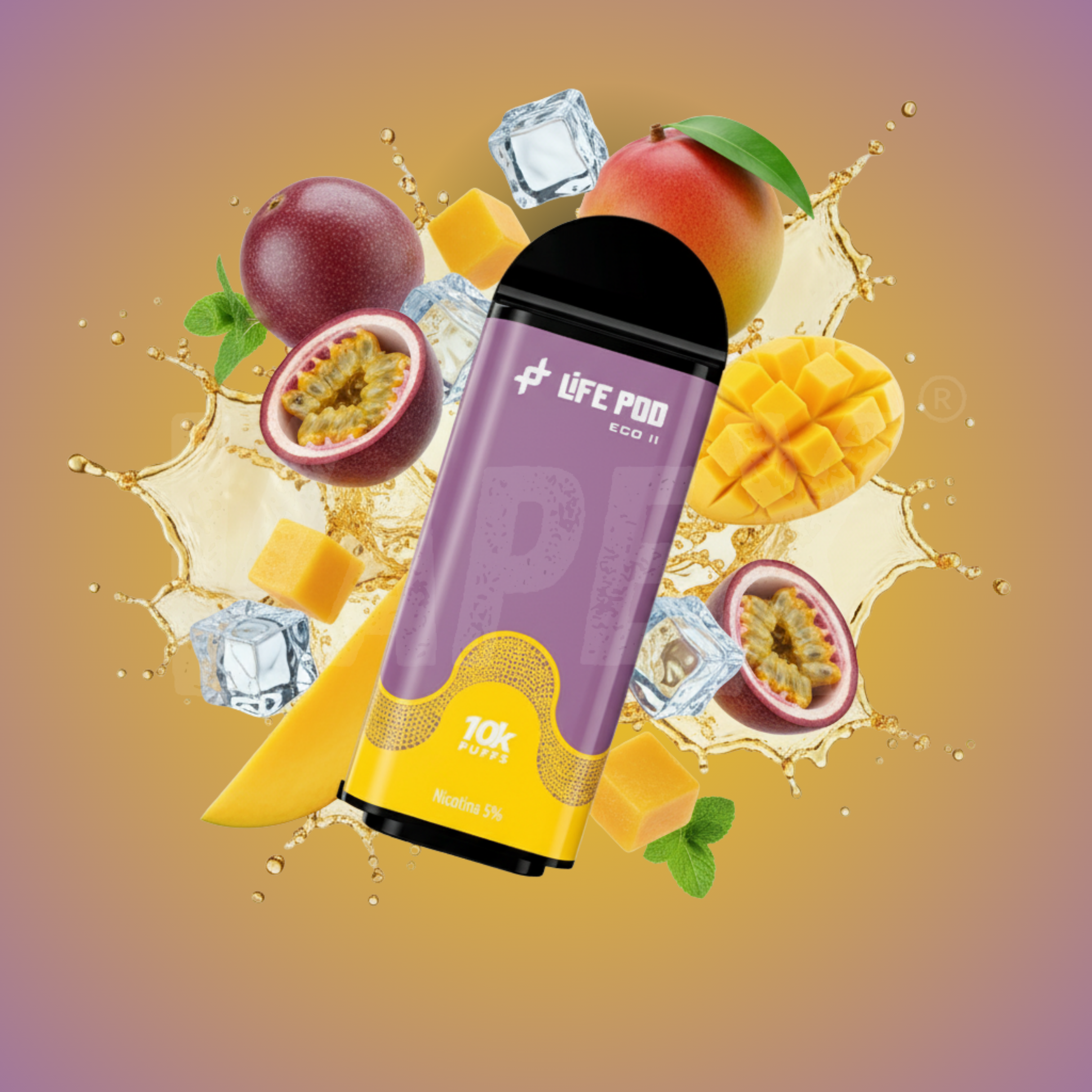Cartucho PASSION MANGO ICE (10 000 PUFF)