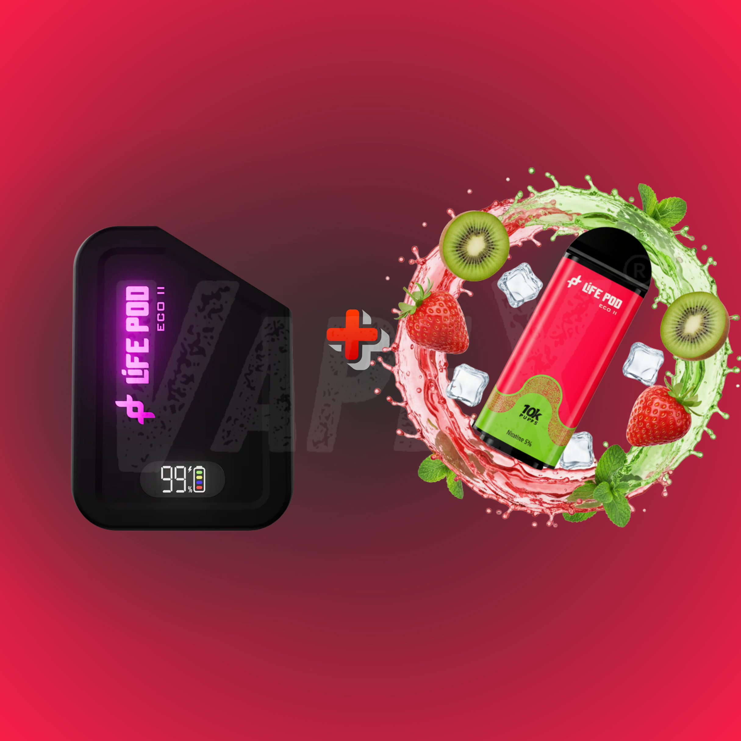 STRAWBERRY KIWI - KIT COMPLETO (LIFE POD ECO ll)