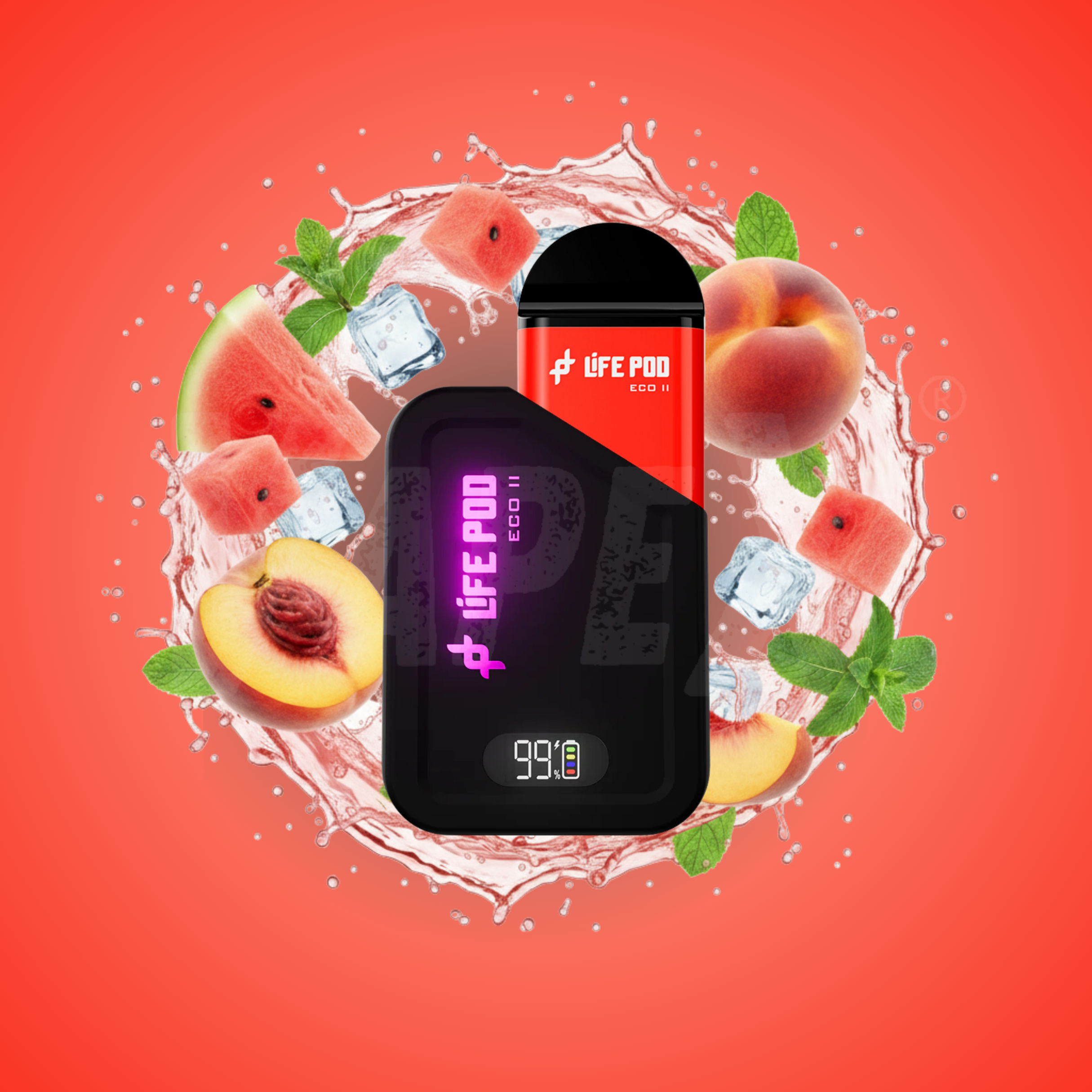 WATERMELON PEACH ICE- KIT COMPLETO (LIFE POD ECO ll)