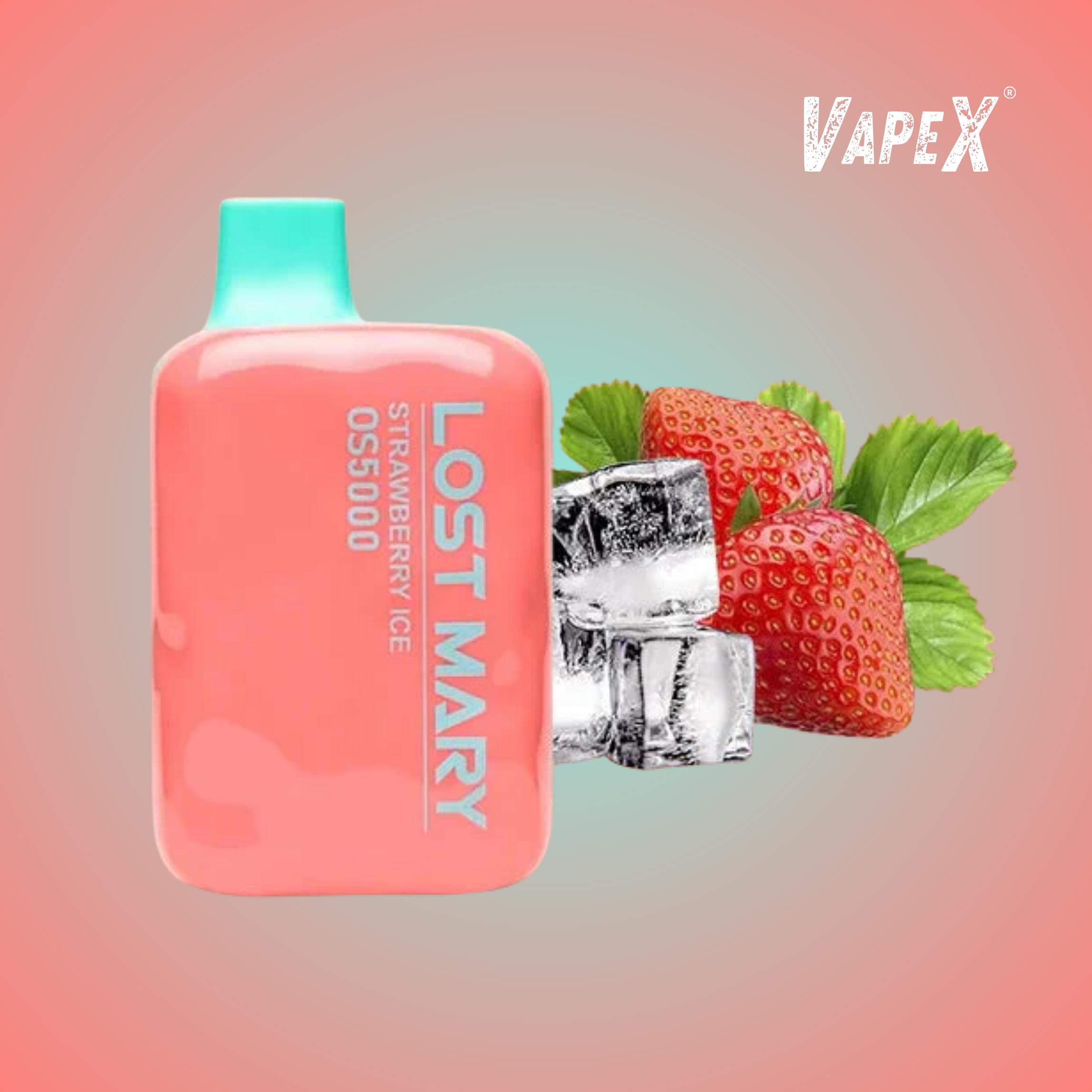 STRAWBERRY ICE (5 000 puff) - LOST MARY OS Zero 5000