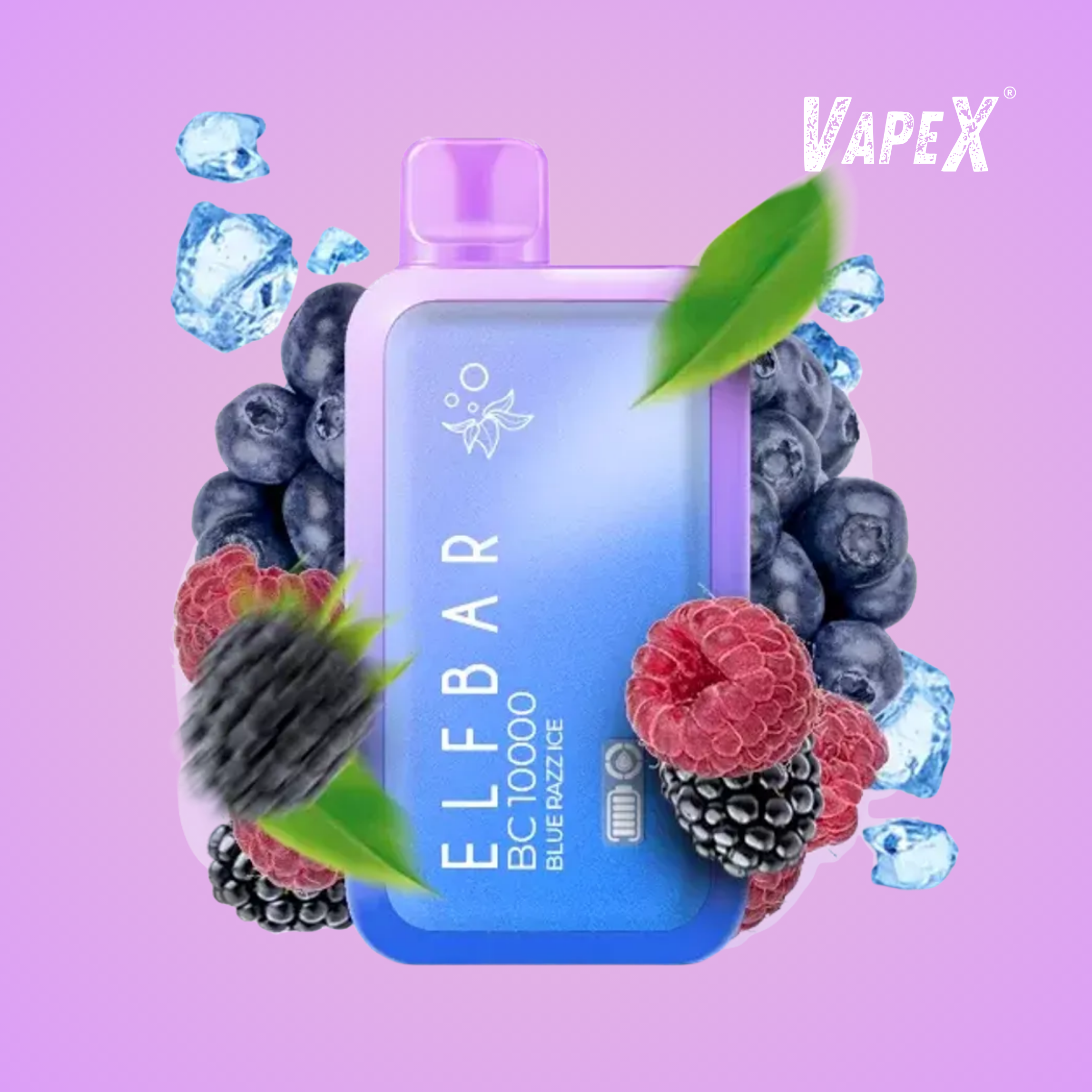 BLUE RAZZ ICE (10 000 puff) - ELFBAR BC10000