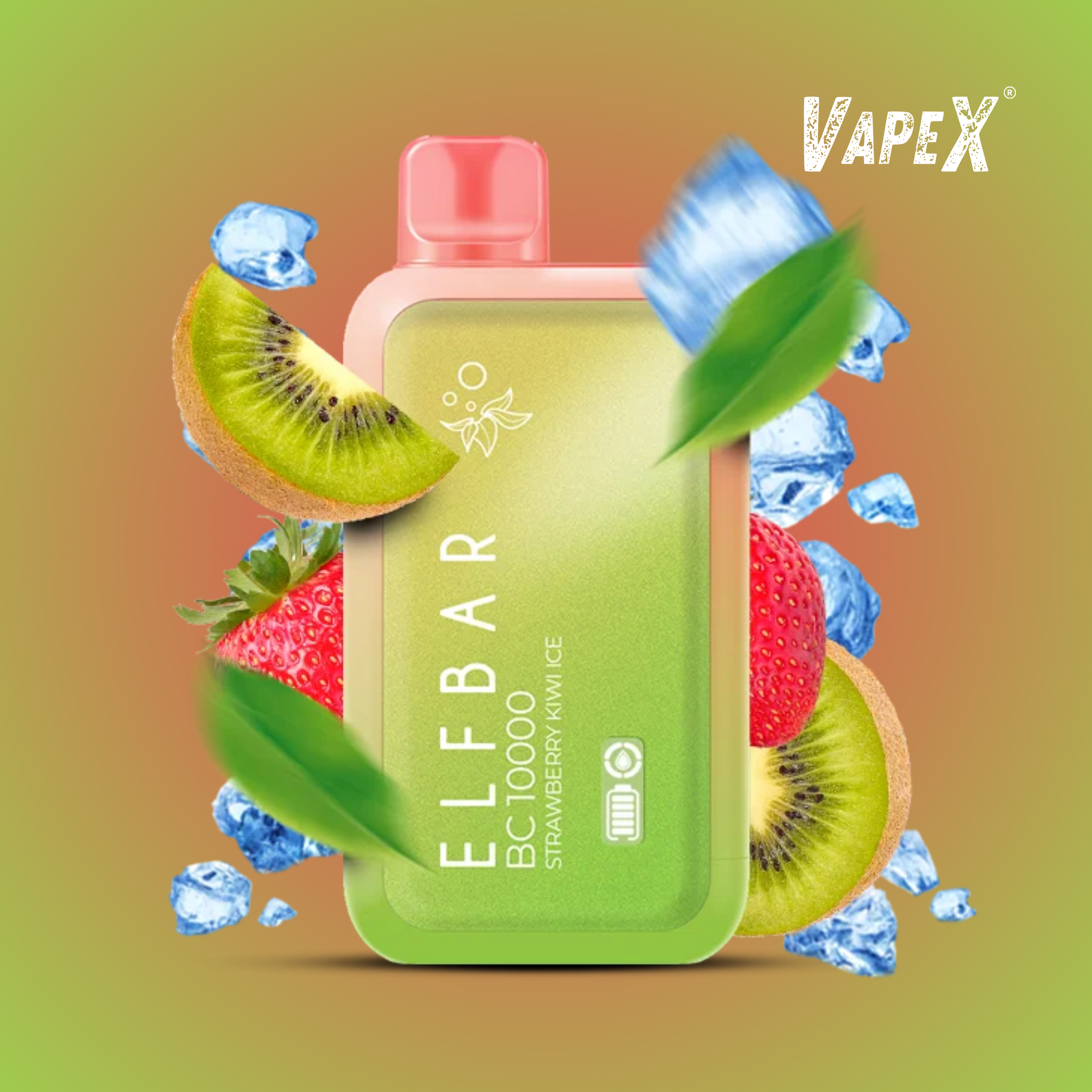 STRAWBERRY KIWI ICE (10 000 puff) - ELFBAR BC10000