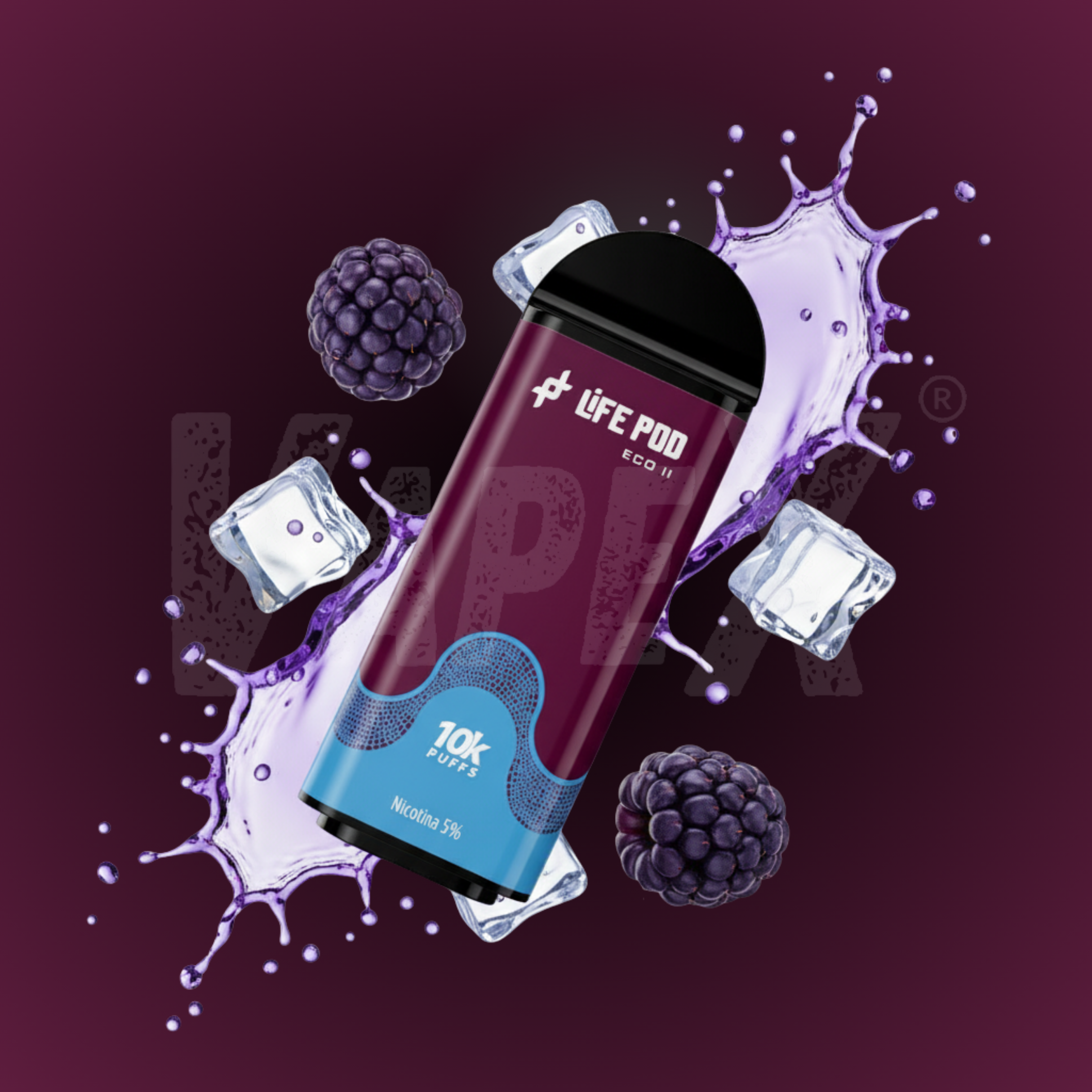 Cartucho BLACKBERRY ICE (10 000 PUFF) - LIFE POD ECO ll