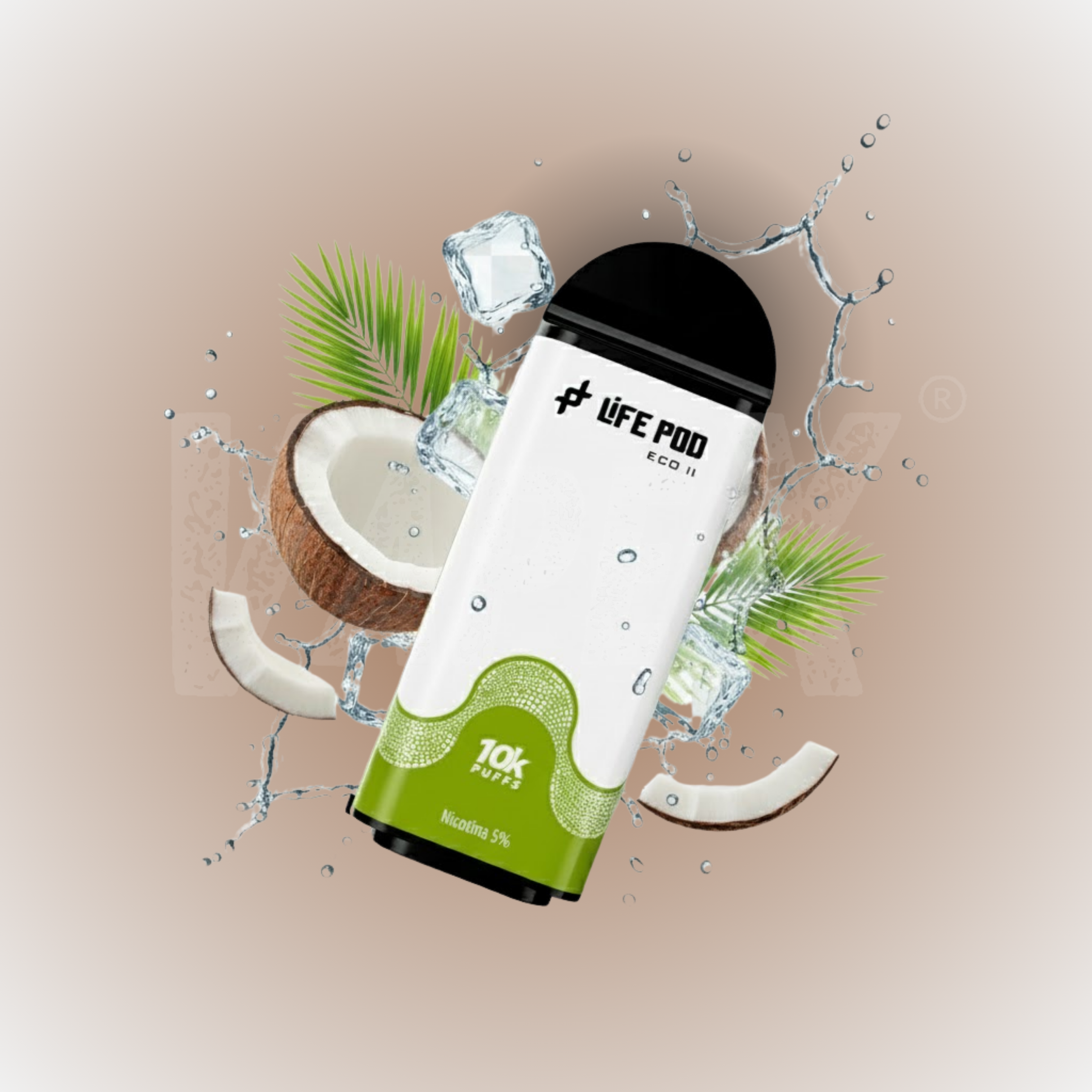 Cartucho COCONUT WATER ICE (10 000 PUFF) - LIFE POD ECO ll