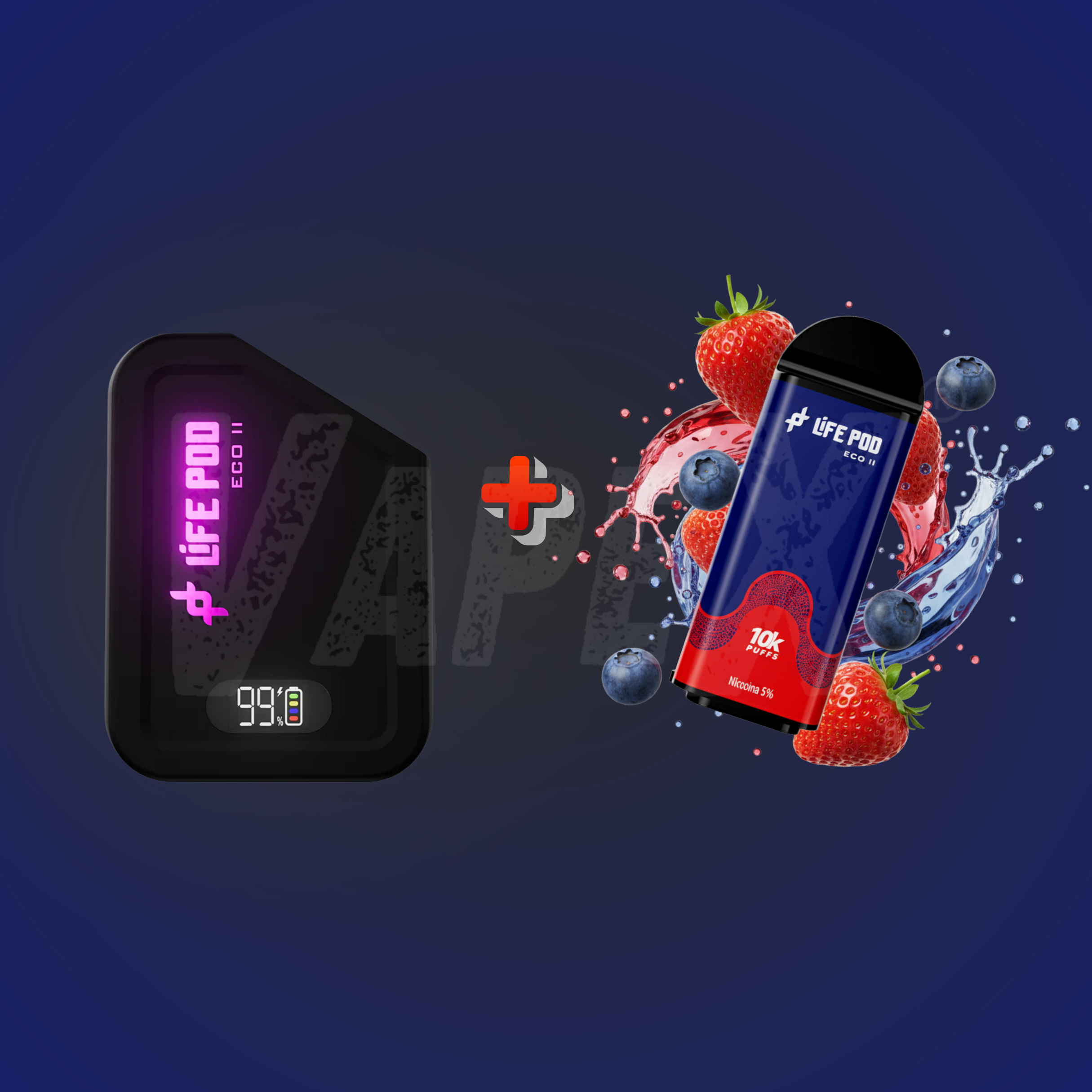 BLUEBERRY STRAWBERRY - KIT COMPLETO (LIFE POD ECO ll)