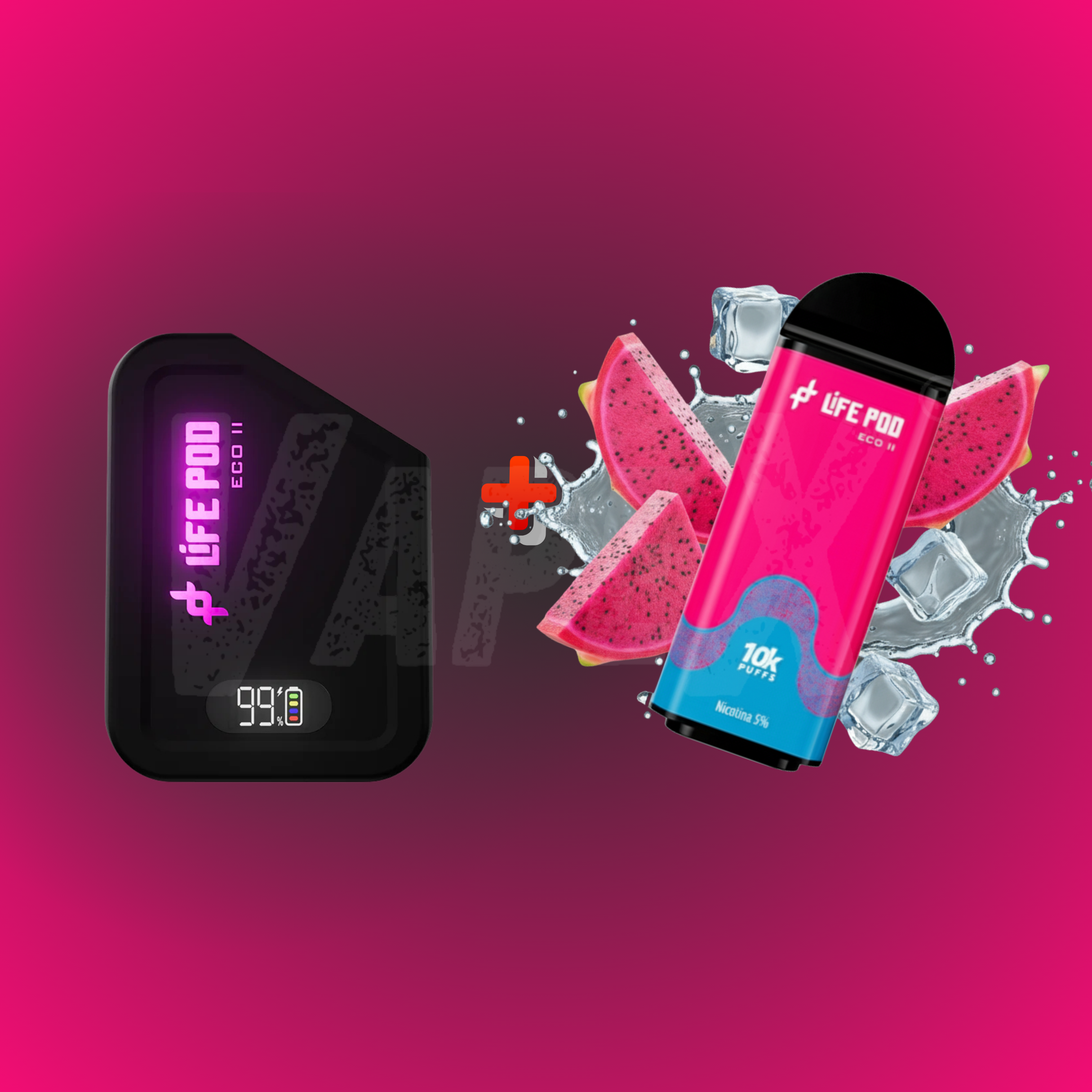 DRAGÓN FRUIT ICE - KIT COMPLETO (LIFE POD ECO ll)
