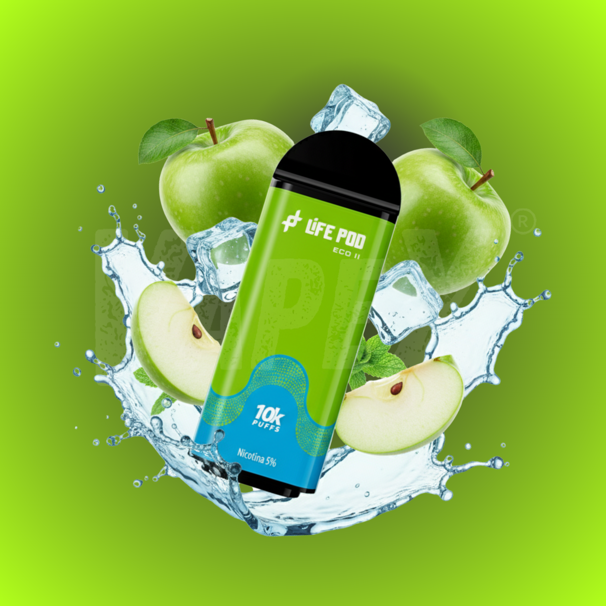 Cartucho GREEN APPLE ICE (10 000 PUFF)