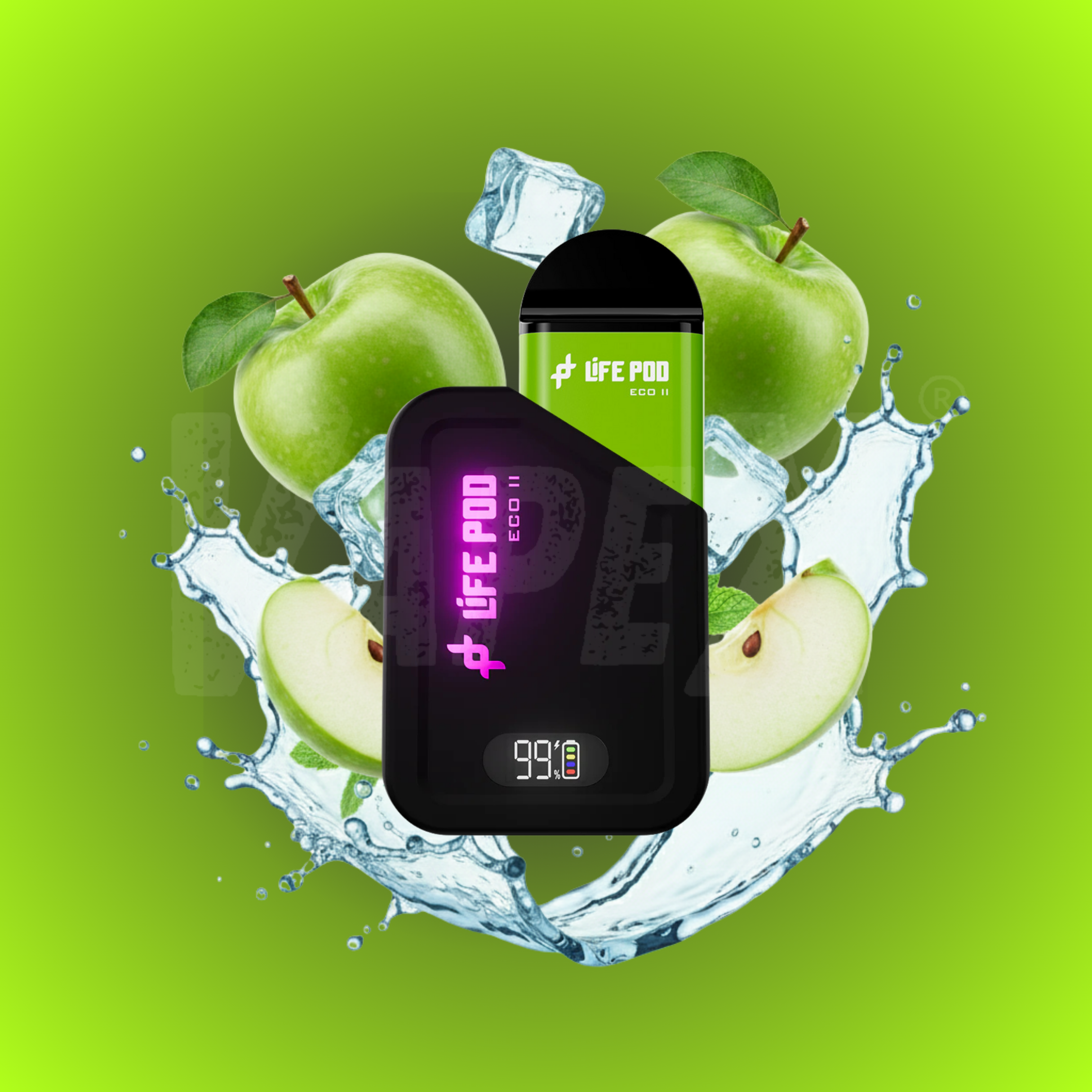 GREEN APPLE ICE - KIT COMPLETO (LIFE POD ECO ll)