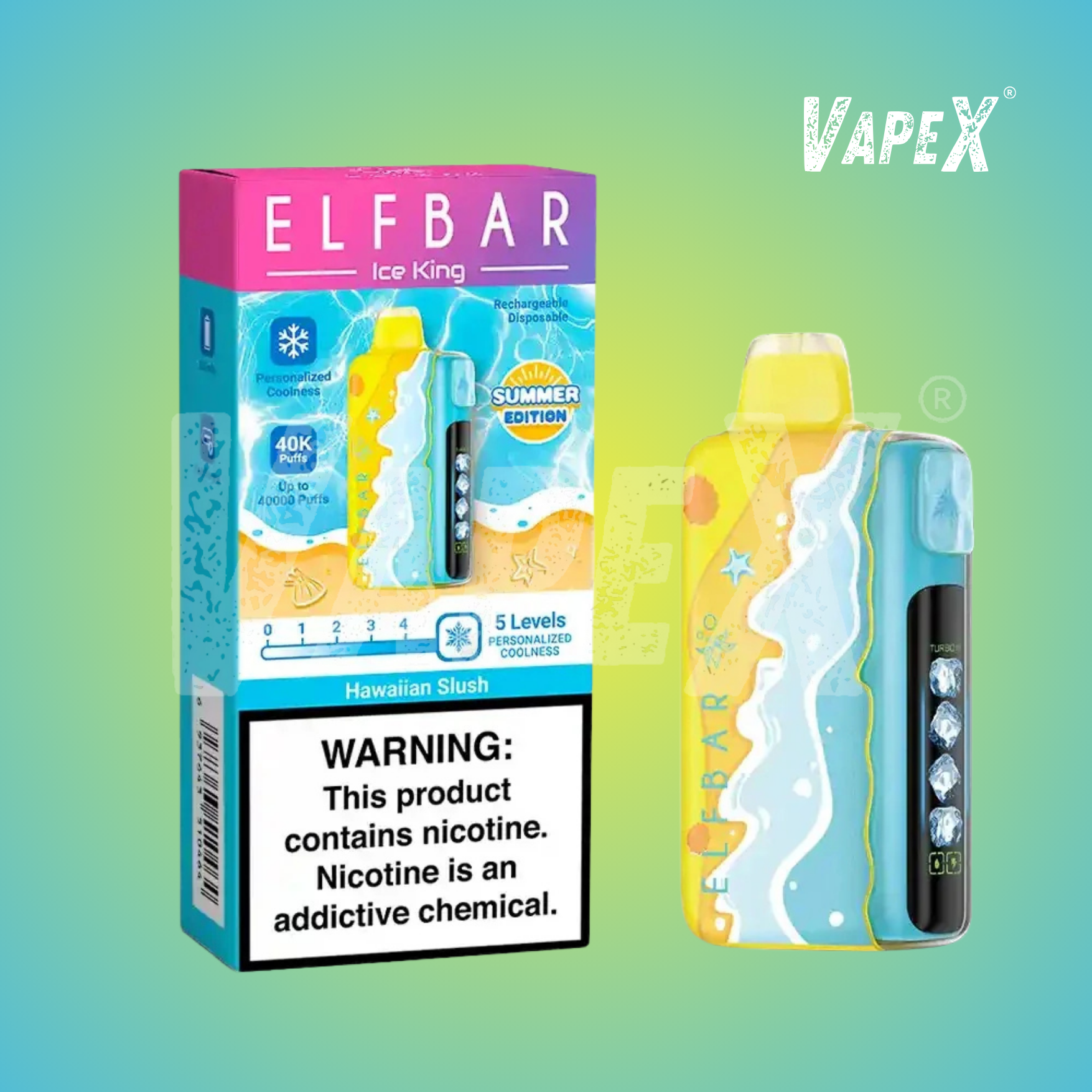 HAWAIIAN SLUSH (40 000 puff) - ELFBAR ICE KING (SUMMER EDITION)