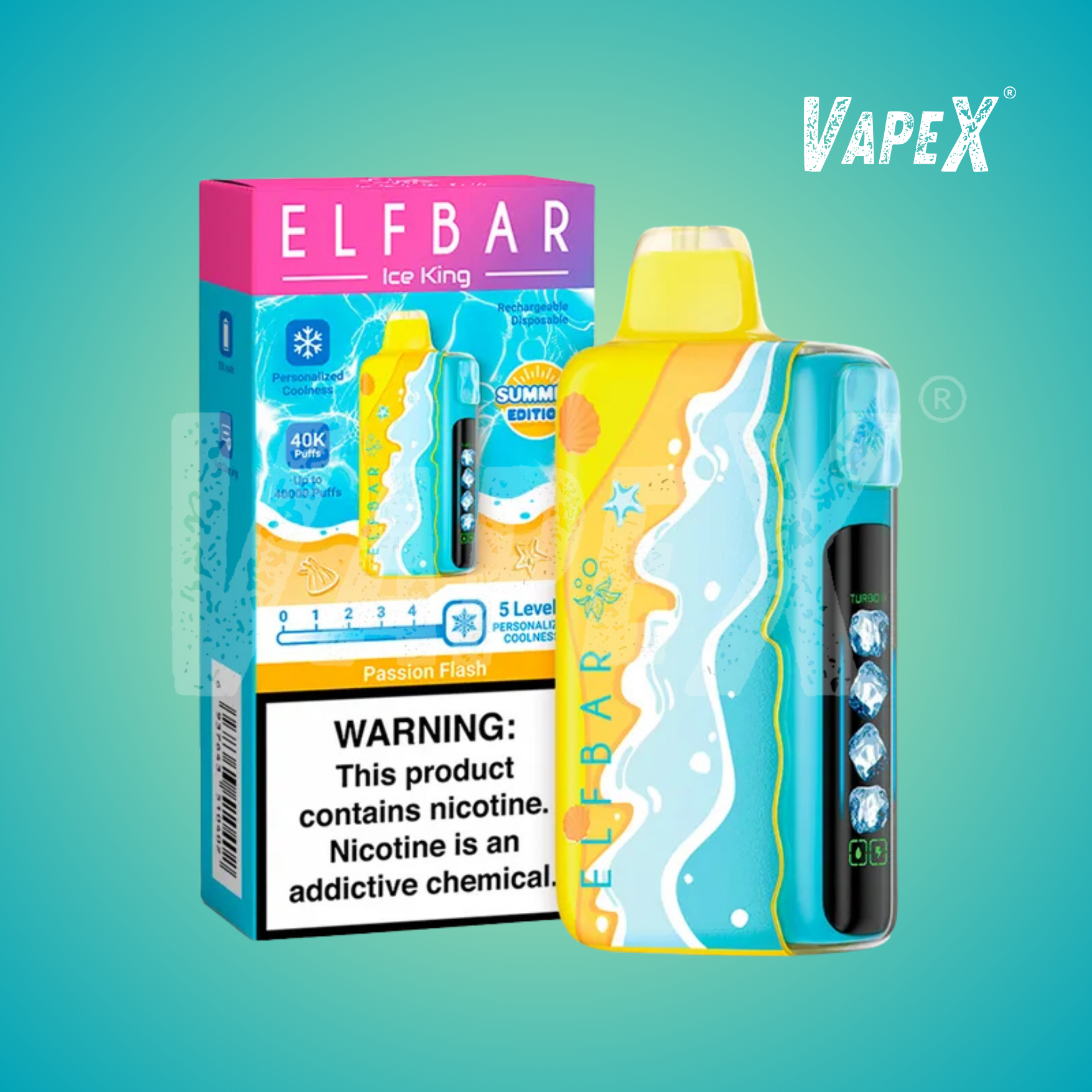 PASSIÓN FLASH (40 000 puff) - ELFBAR ICE KING (SUMMER EDITION)