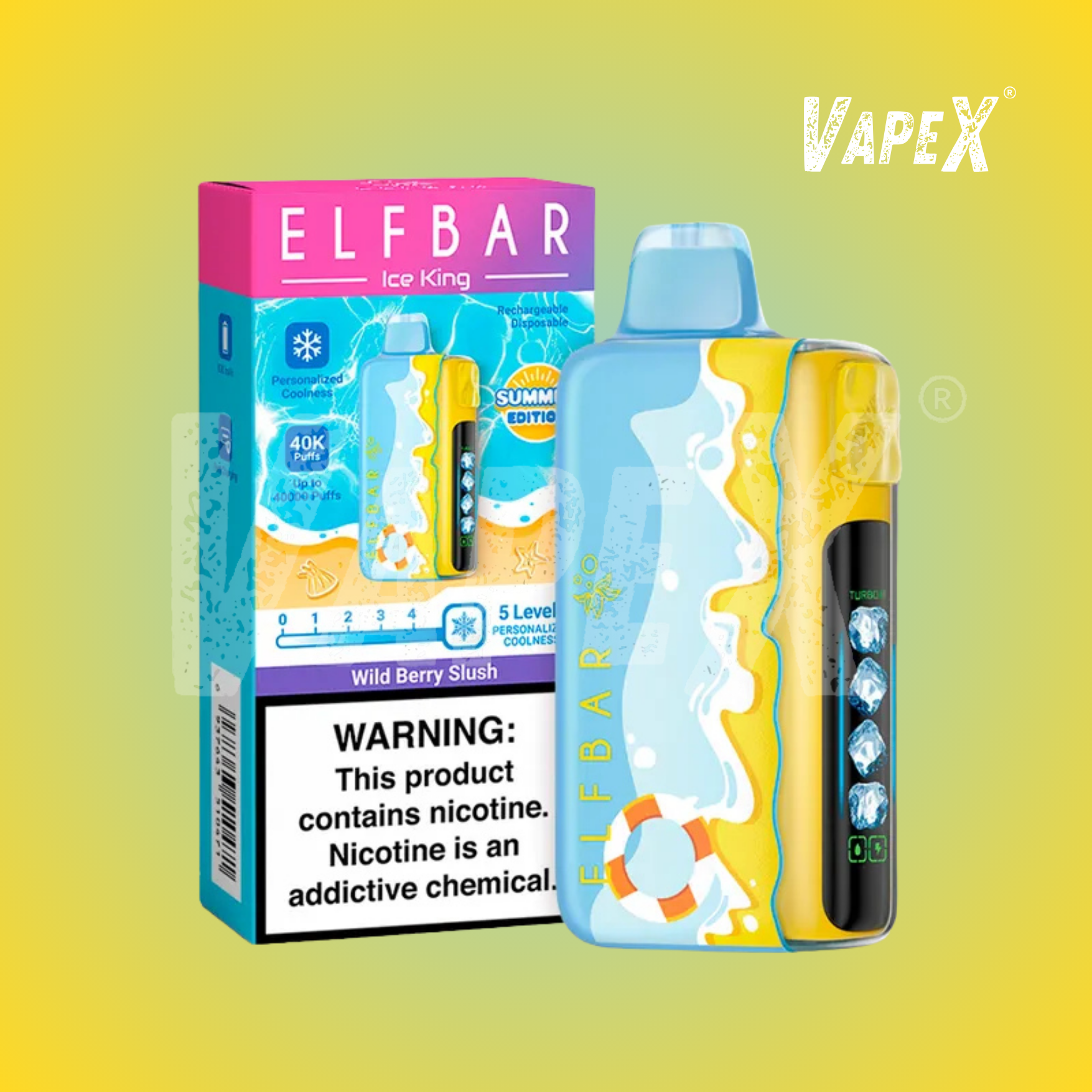 WILD BERRY  SLUSH (40 000 puff) - ELFBAR ICE KING (SUMMER EDITION)